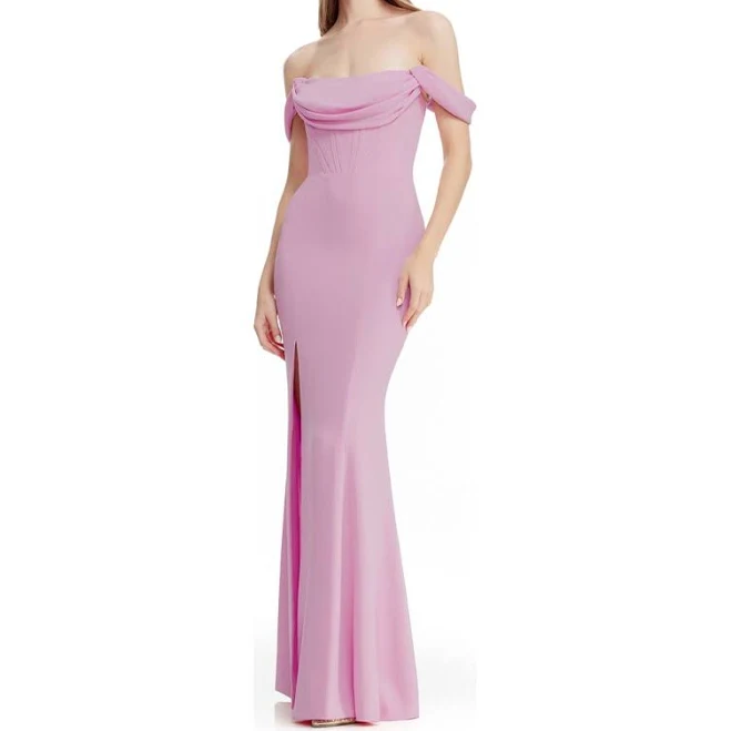 Dress the Population Melania Off-the-Shoulder Gown