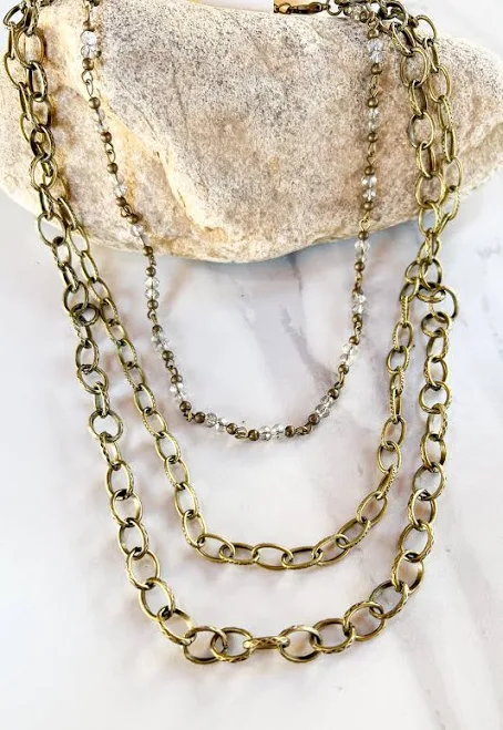 Cybil Layered Bronze Necklace