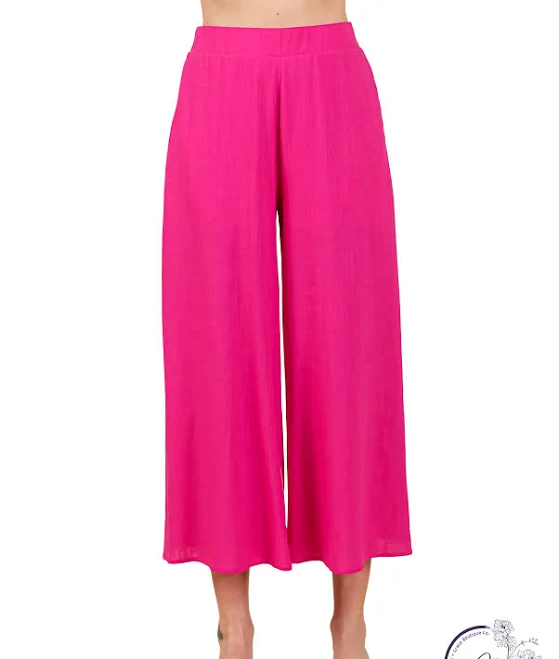 Light & Luxe Wide Leg Linen Pants