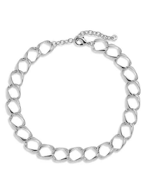 Nordstrom Oversize Curb Link Silver Necklace