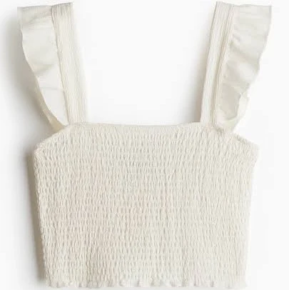 H&M Ladies Smocked Crop Top