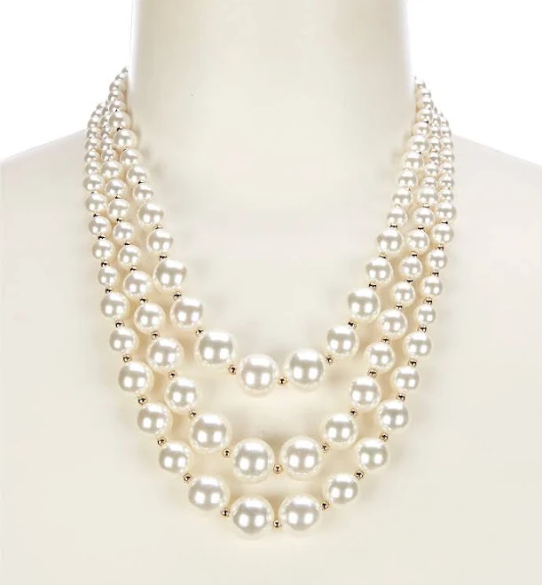 Dillard's Women's Pearl Statement Short Necklace