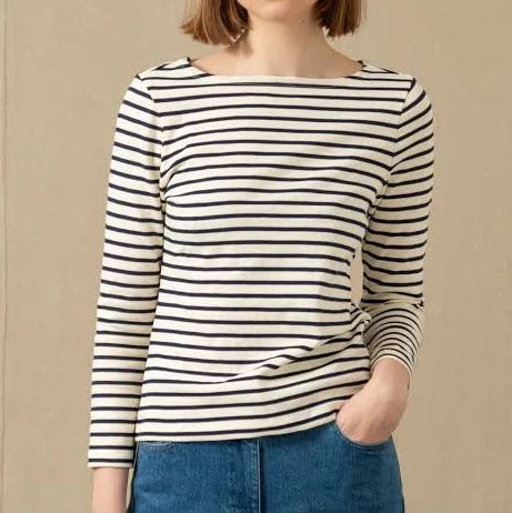 Women's Breton Stripe Boatneck Tee