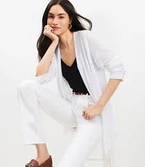 Loft Women's Sheer Open Cardigan Sweater