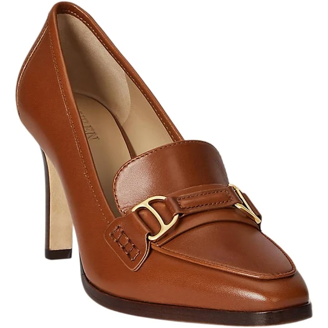 Ralph Lauren Women's Tasha Leather Slip-On Pumps