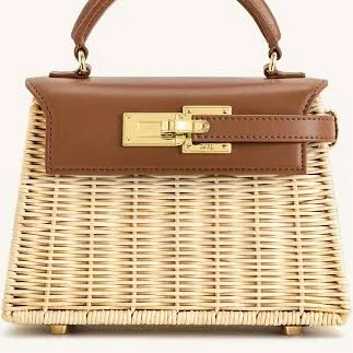 Elise Natural Rattan Weaving Handbag