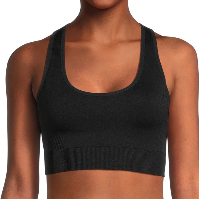 Avia Women's Medium Support Seamless Racerback Sports Bra