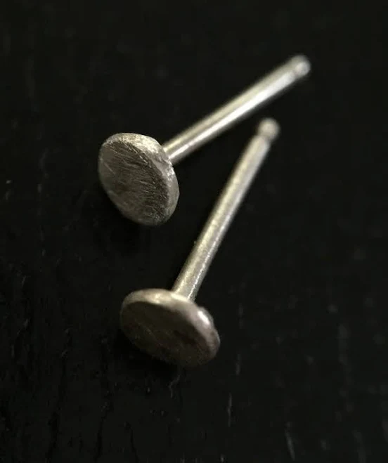925 Sterling Silver Flat Stud Earrings