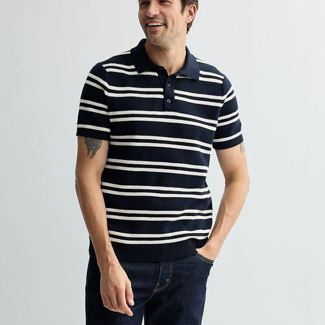 SONOMA Goods For Life Men's Nautical Striped Sweater Polo