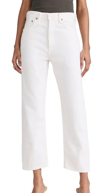 AGOLDE '90s Mid-Rise Straight-Leg Loose Crop Jeans