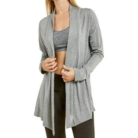 TheLovely Women's Plus Classic Open Front Rayon Drape Cardigan