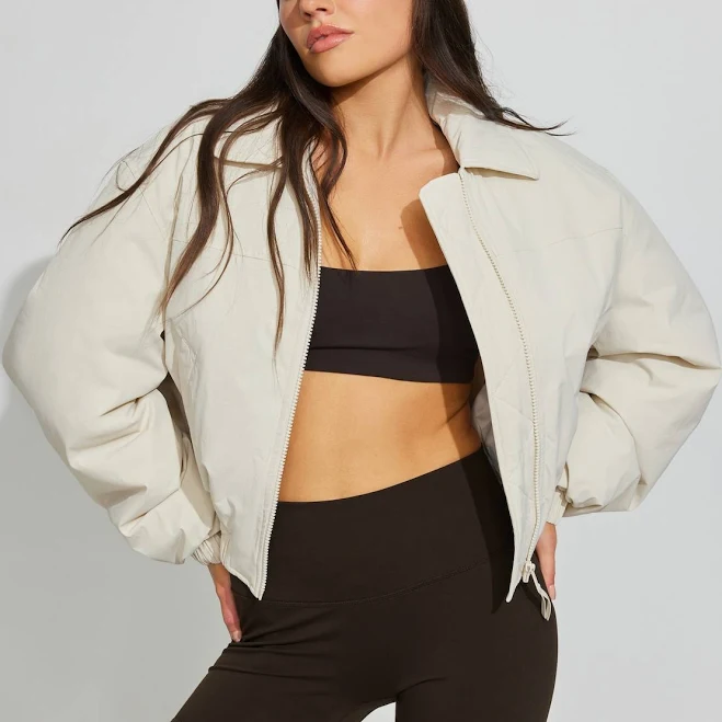 Garage Women's Cropped Nylon Bomber Jacket