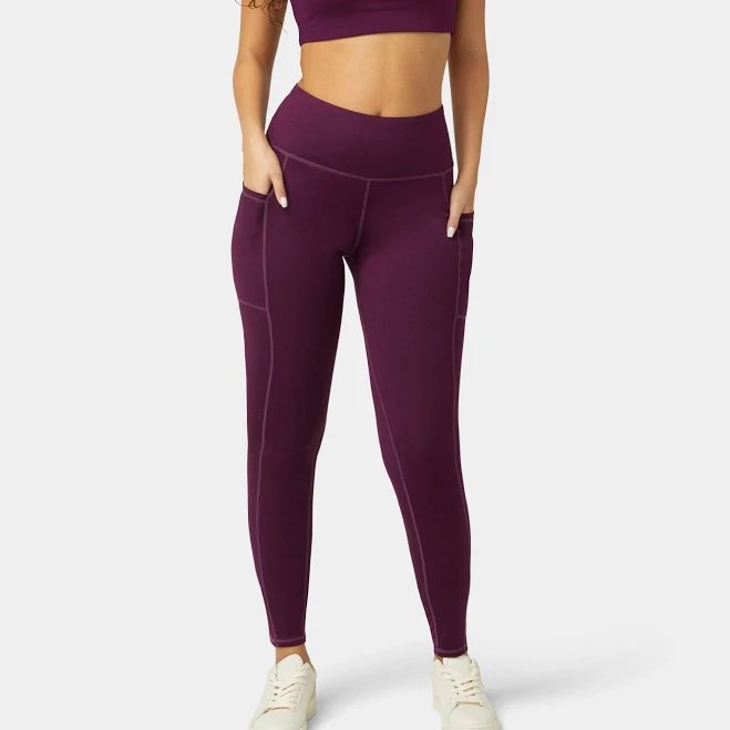 No Nonsense Women's High Waist Tummy Control Leggings with Pockets