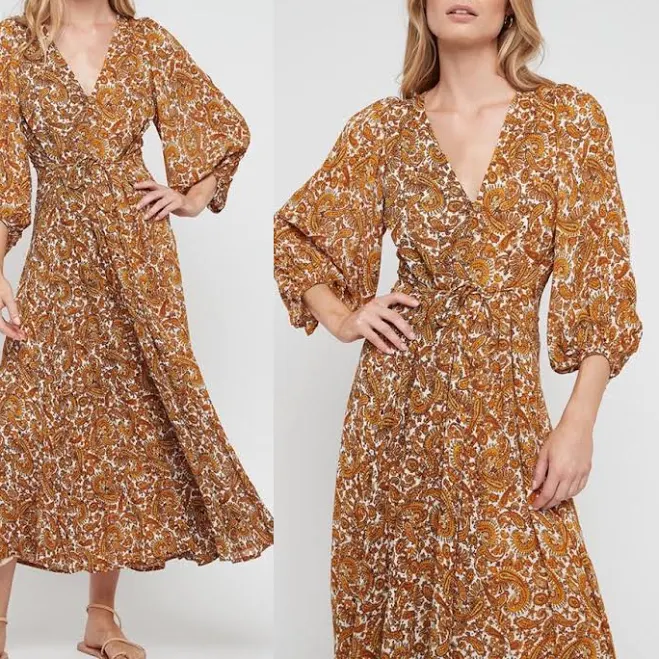 Faithfull The Brand Paisley Midi Dress