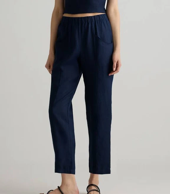 Quince Women's Tapered European Linen Ankle Pants