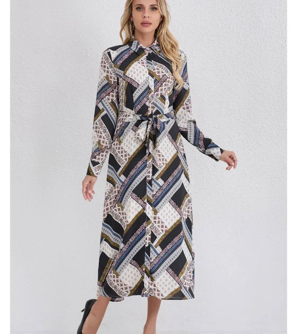 Abstract Allure Midi Dress