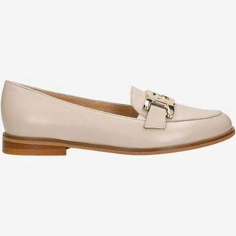 Wojas Leather Loafers with Golden Chain