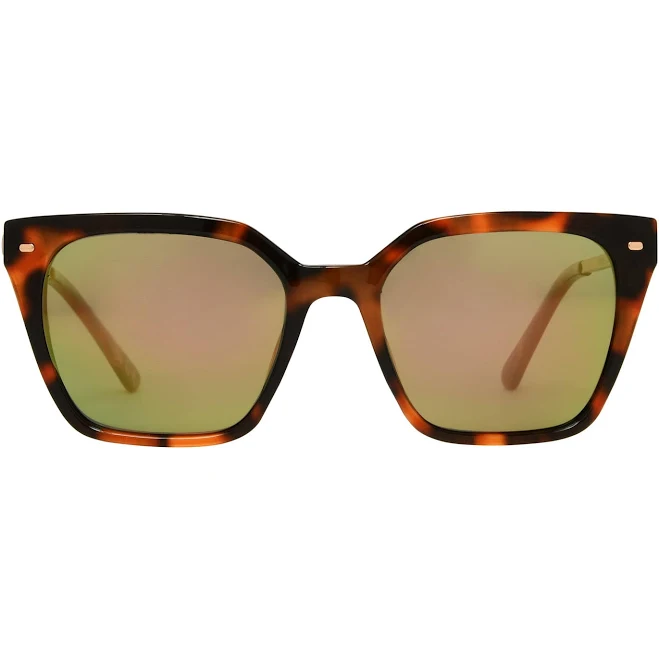 Panama Jack Women's Square Tortoiseshell Polarized Sunglasses