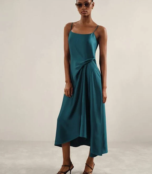 Womens Reiss Zoey Satin Slip Dress