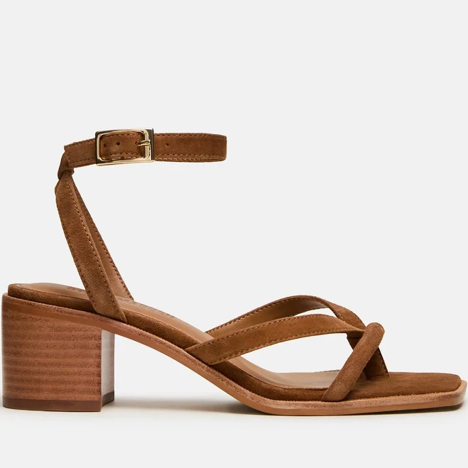 Steve Madden Women's Tilly Block Heel Suede Sandals