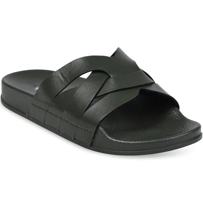 Gaahuu Women's Crisscross Strap Slide Sandal