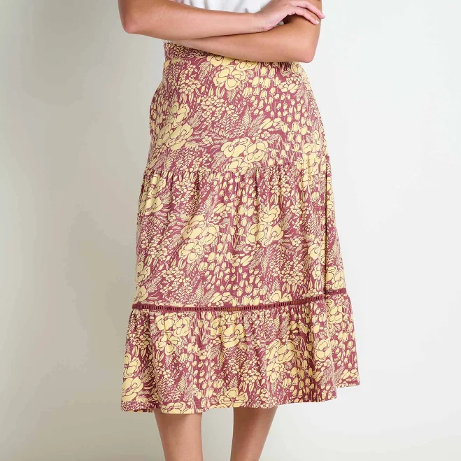Toad&Co Marigold Tiered Midi Skirt Women's