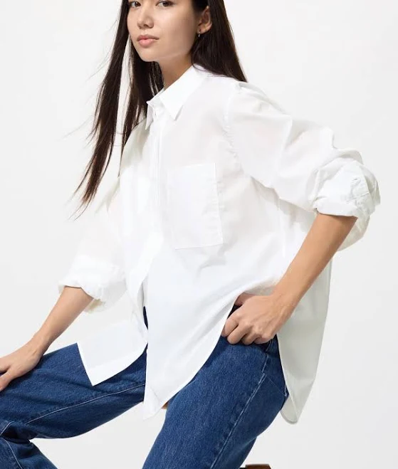 UNIQLO Women's Oversized Cotton Shirt