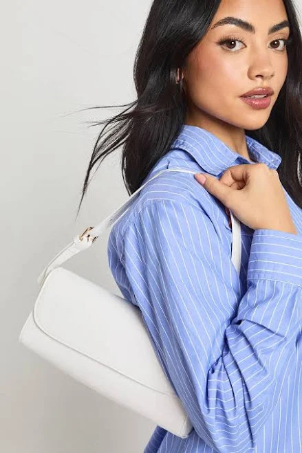 Boohoo Women's Structured Fold Over Baguette Shoulder Bag