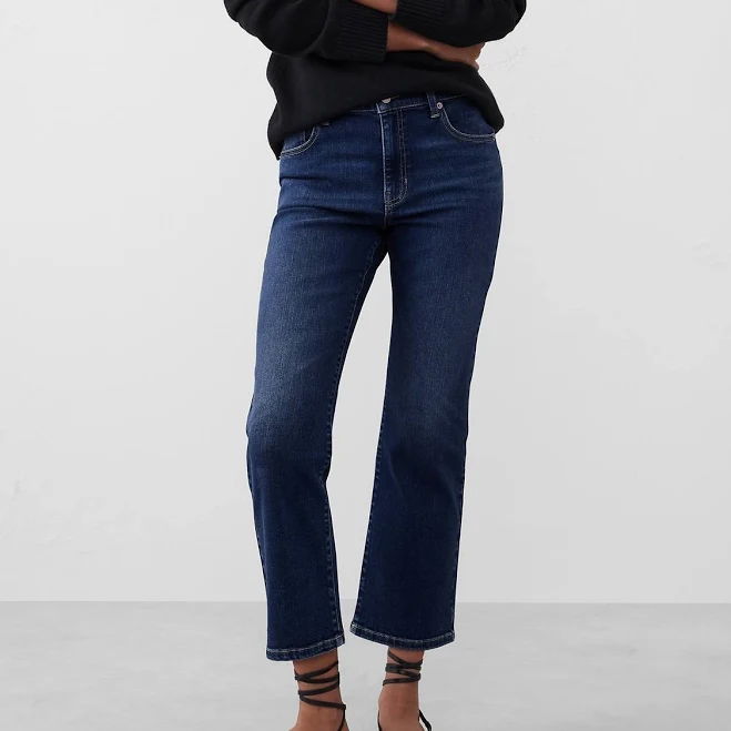 Kick Flare High-Rise Cropped Jeans