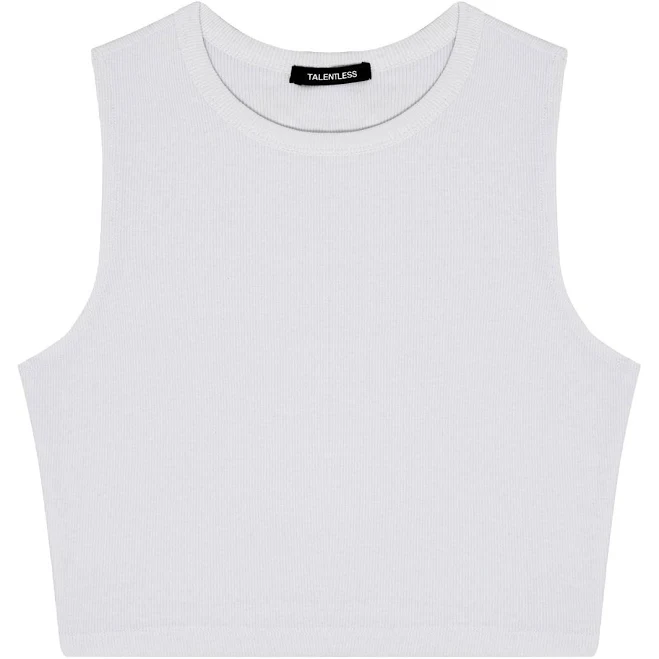 Talentless Women's Rib Fitted Crop Tank