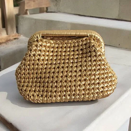 Women's Woven Mini Clutch Bag