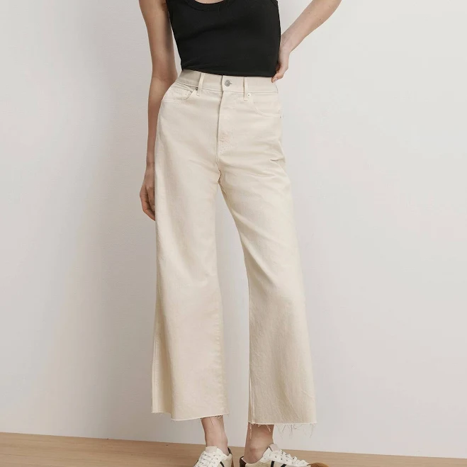 Veronica Beard Women's Taylor Cropped High-Rise Wide-Leg Jeans