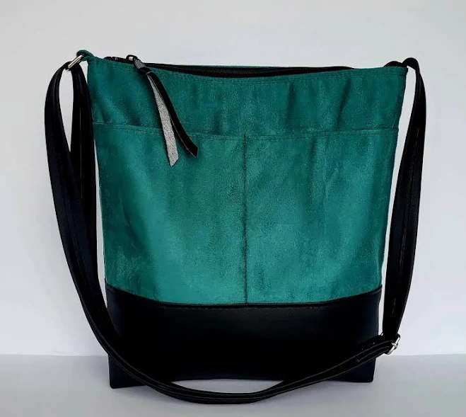 Vegan Suede Crossbody Bag