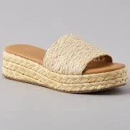 AE Raffia Espadrille Flatform Slide Sandal