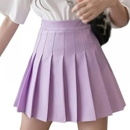 Girls Women's High-Waisted Pleated Skirt
