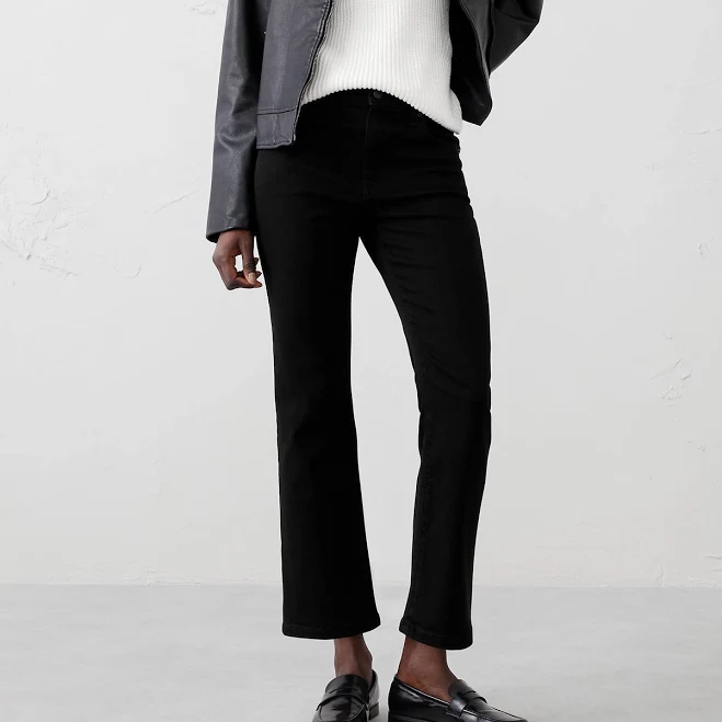 Kick Flare High-Rise Cropped Jeans