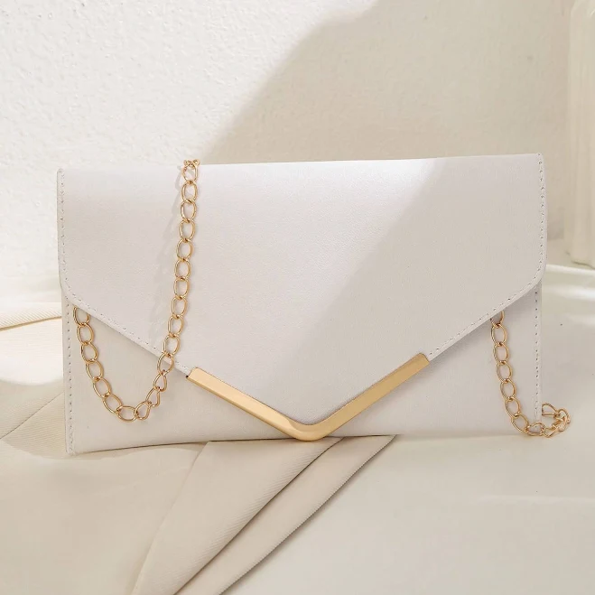 Elegant Envelope Clutch with Chain Strap