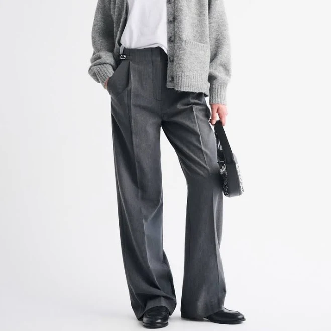 Women's Abercrombie & Fitch A&F Sloane Tailored Wide Leg Pant