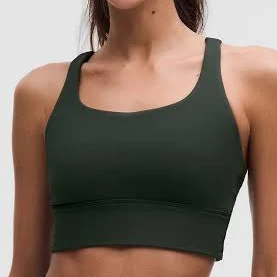 lululemon Energy Longline Bra Medium Support, B–D Cups - Size 2 - Rainforest Green