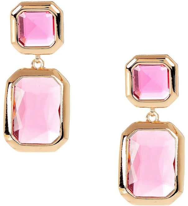 Dillard's Women's Resin Stone Square Double Drop Earrings