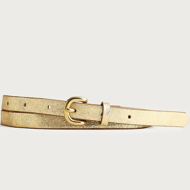 J.Crew Women's Skinny Italian Leather Belt