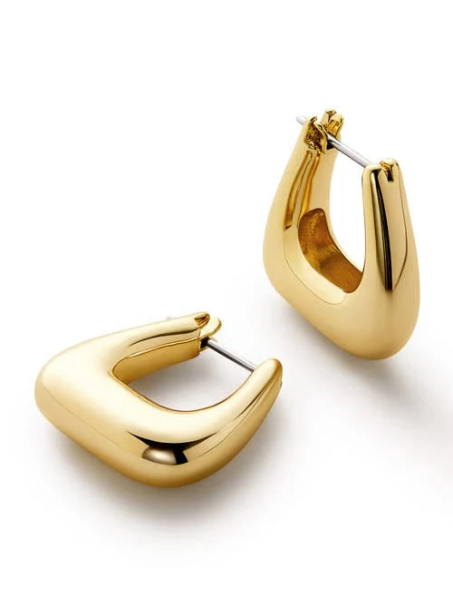 Ana Luisa Colene 14K Gold Chunky Hoop Earrings