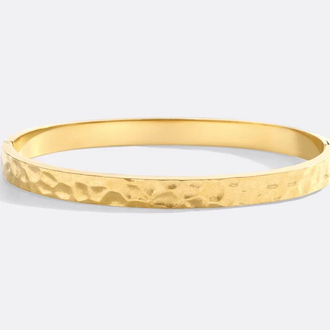 Mint & Lily Hammered Gold Inspirational Cuff Bracelet