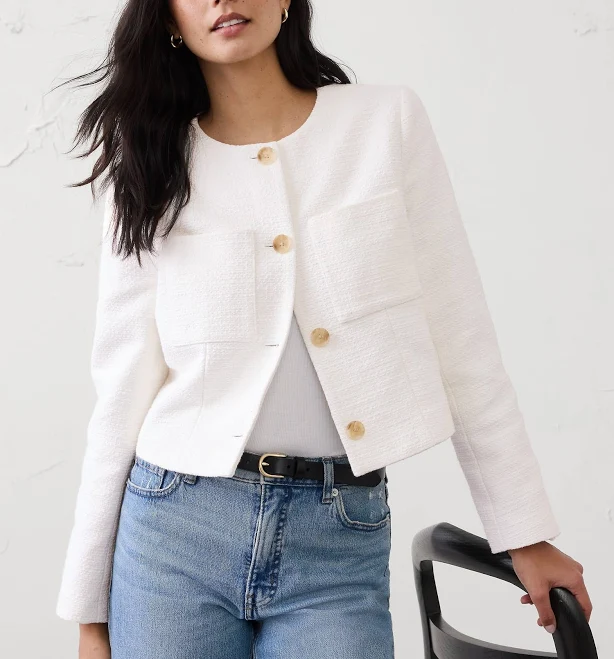 Women's Collarless Suit Jacket