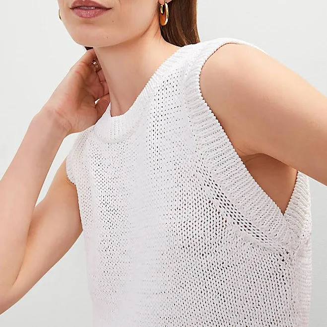 Ann Taylor Women's Crew Neck Sweater Shell Top