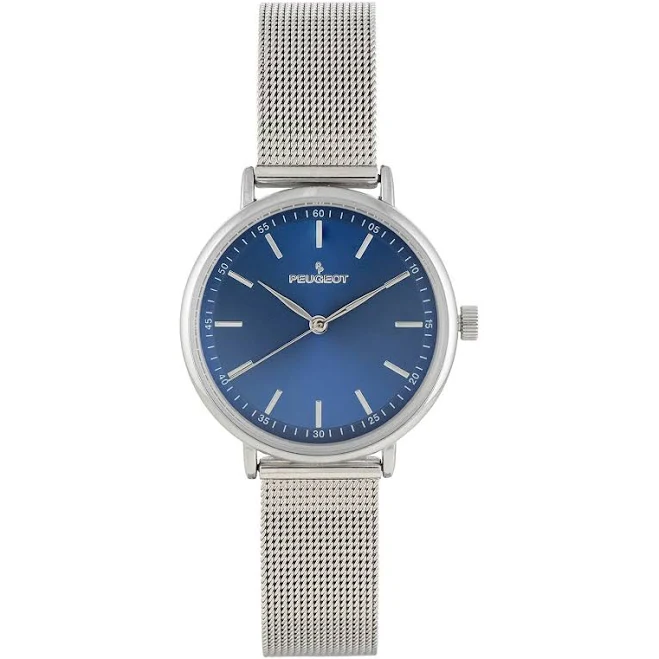 Peugeot Women's 30mm Sleek Stainless Steel Mesh Band Watch