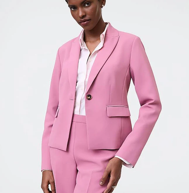 Women's Ann Taylor The Shorter One Button Blazer in Fluid Crepe