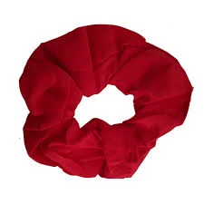 Red Satin Hair Scrunchie for All Hair Types | Elegant Hair Accessory
