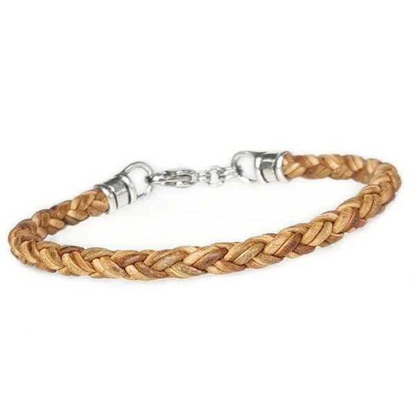Lucky Dog Skinny Braided Leather Bracelet