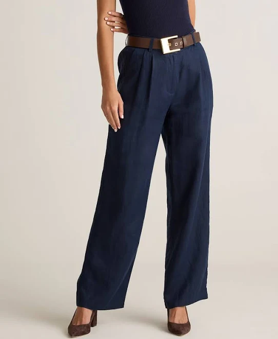 Quince Women's European Linen Pleated Trousers
